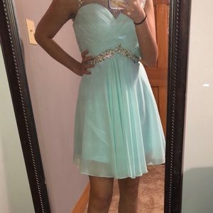 Sky blue homecoming dress